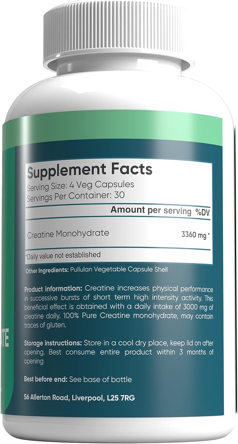 Creatine Monohydrate Capsules - 1 Month Supply