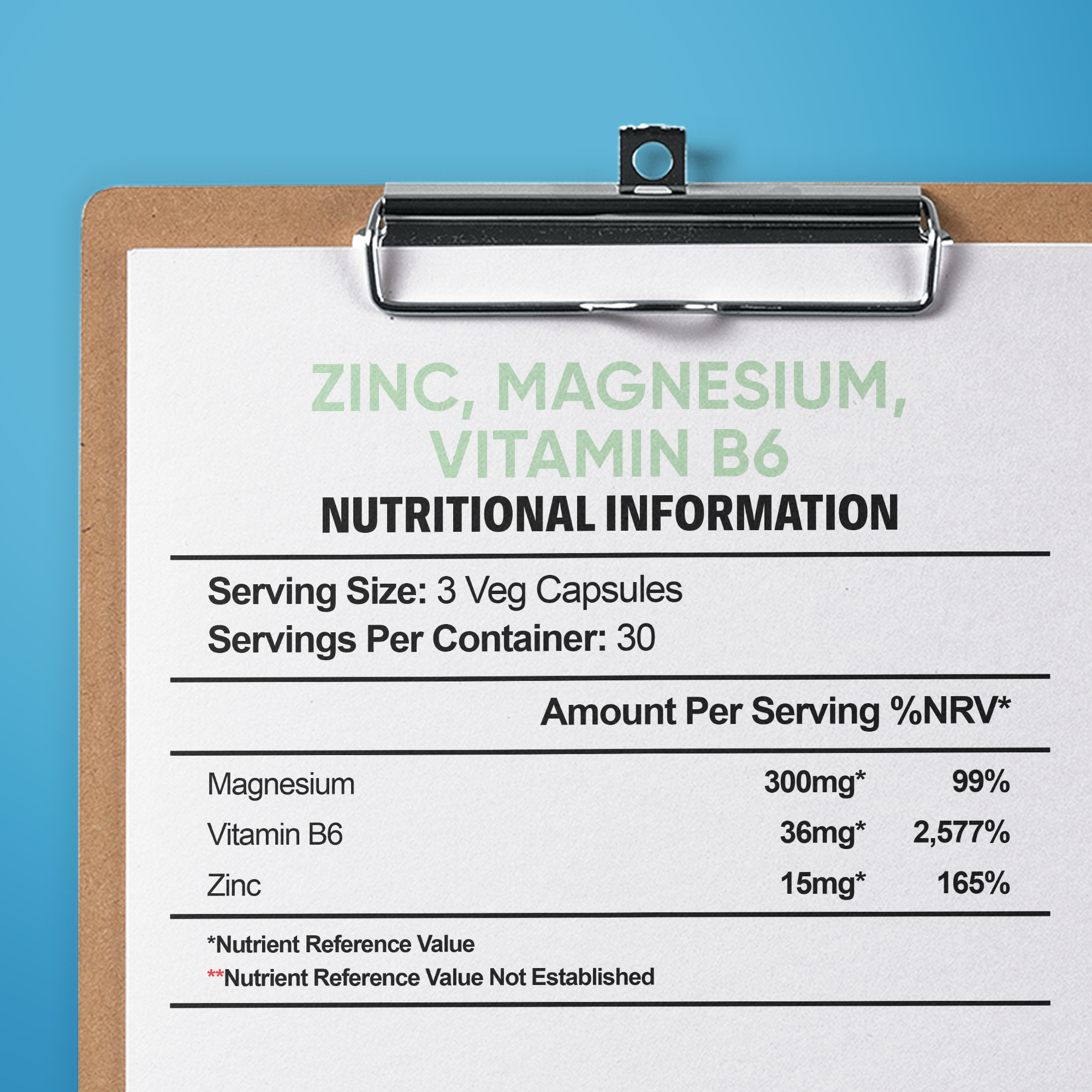 Zinc Magnesium Vitamin B6 Supplements