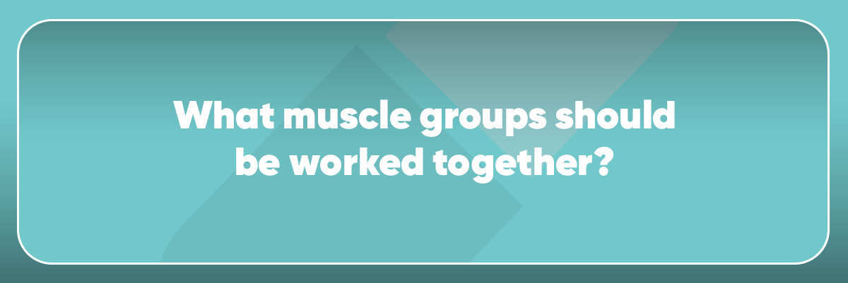What Muscle Groups Should Be Worked Together