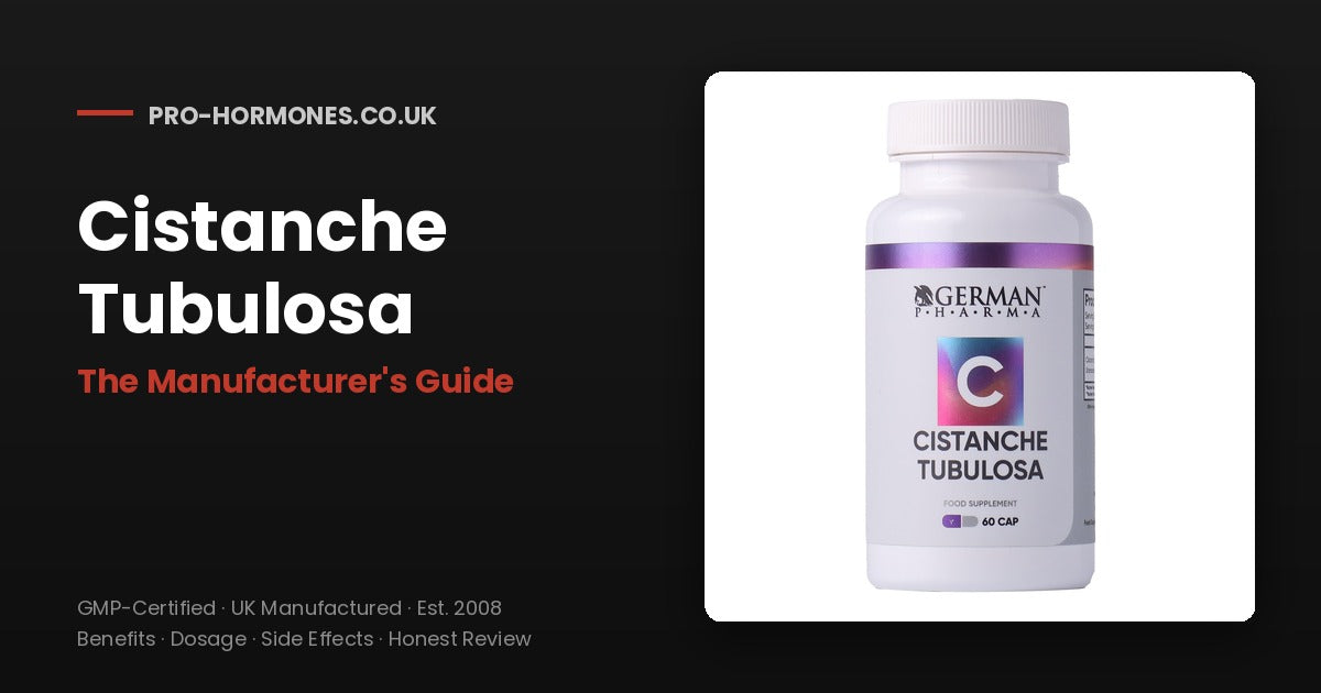 Cistanche Tubulosa supplement — UK manufactured by Pro-Hormones, GMP certified