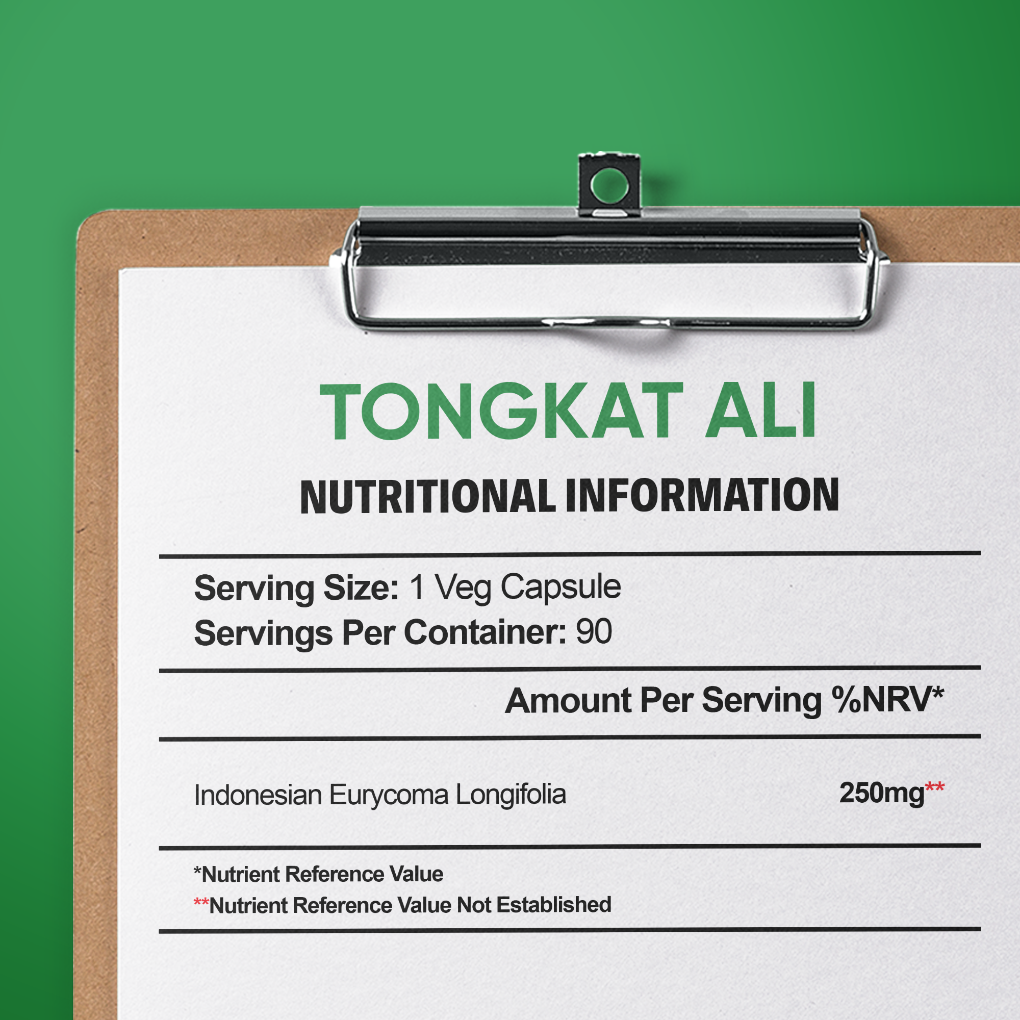 Tongkat Ali Supplement Ingredients