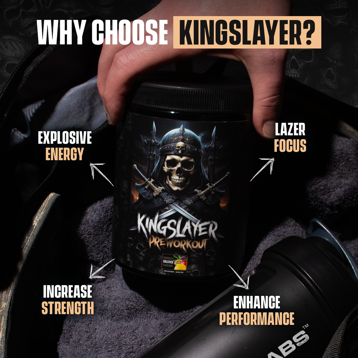 Kingslayer: High-Stimulant Energy & Pump Pre-Workout | Pro-Hormones
