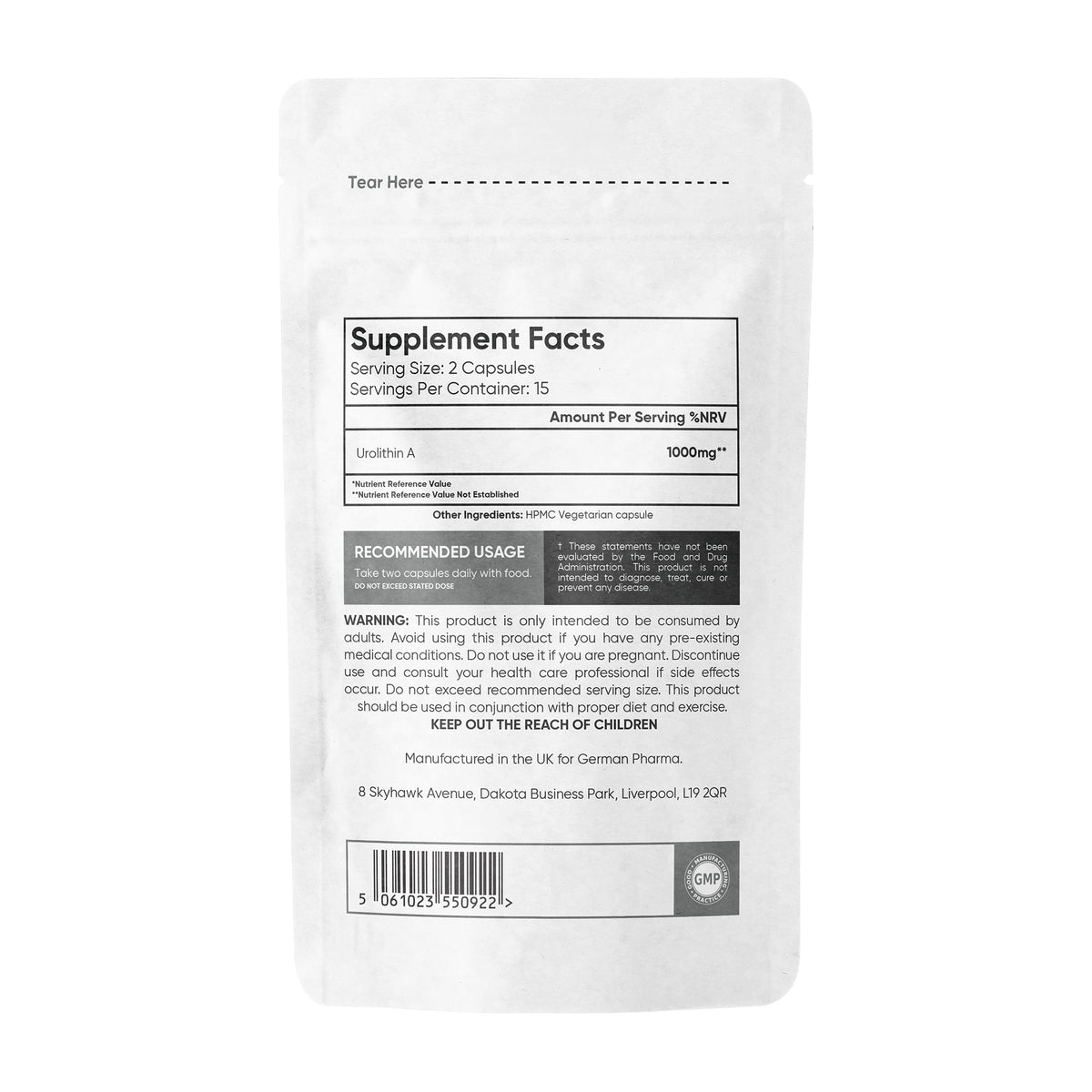 Urolithin A - 30 Capsules