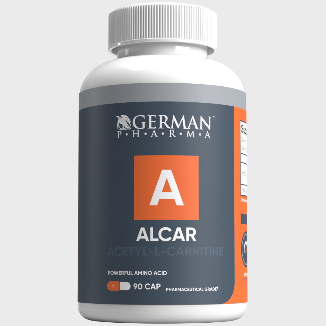 ALCAR - Acetyl-L-Carnitine Supplement - 90 Capsules - German Pharma